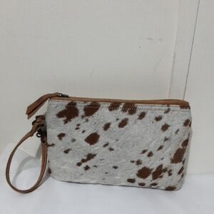 MYRA BAG Cowhide-Hair  Wristlet Clutch Wallet